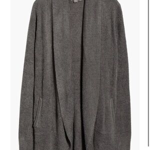Barefoot Dreams Charcoal Open Cardigan Medium